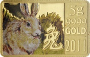 10 Dollars - Elizabeth II Year of the Rabbit, Cook Islands, 2011 reverse image