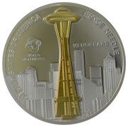10 Dollars - Elizabeth II Space Needle, Cook Islands, 2011 reverse image