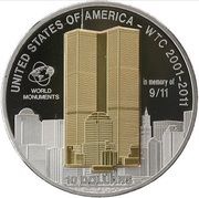 10 Dollars - Elizabeth II World Trade Center, Cook Islands, 2011 reverse image
