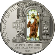 10 Dollars - Elizabeth II St. Petersburg: Saint Isaac's Cathedral, Cook Islands, 2012 reverse image