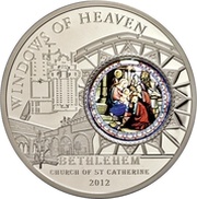 10 Dollars - Elizabeth II Bethlehem - Church of St. Catherine, Cook Islands, 2012 reverse image