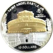 10 Dollars - Elizabeth II Saint Angel Castle, Cook Islands, 2012 reverse image