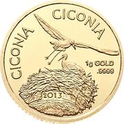 10 Dollars - Elizabeth II White stork, Cook Islands, 2013 reverse image