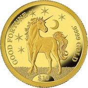 10 Dollars - Elizabeth II Good Fortune, Cook Islands, 2014 reverse image
