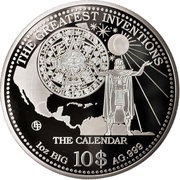 10 Dollars - Elizabeth II The Calendar, Cook Islands, 2014 reverse image