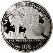 10 Dollars - Elizabeth II The Written Language, Cook Islands, 2014 reverse image