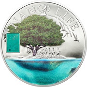 10 Dollars - Elizabeth II Nano life, Cook Islands, 2015 reverse image