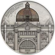 10 Dollars - Elizabeth II Flinders Street Station, Cook Islands, 2015 reverse image