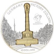 10 Dollars - Elizabeth II Victory Column, Cook Islands, 2015 reverse image
