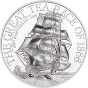 10 Dollars - Elizabeth II The Great Tea Race, Cook Islands, 2016 reverse image