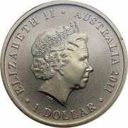 1 Dollar - Elizabeth II 4th Portrait - Merry Christmas 2011 obverse image