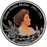 1 Dollar - Elizabeth II 4th Portrait - Dame Nellie Melba, Australia, 2011 reverse image