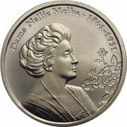 1 Dollar - Elizabeth II 4th Portrait - Dame Nellie Melba, Australia, 2011 reverse image