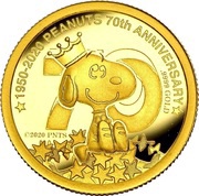 10 Dollars - Elizabeth II Peanuts, Cook Islands, 2020 reverse image