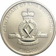 1 Dollar - Elizabeth II 4th Portrait - Centenary of RMC Duntroon, Australia, 2011 reverse image