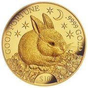 10 Dollars - Elizabeth II Good Fortune, Cook Islands, 2021 reverse image