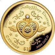 10 Dollars - Elizabeth II Sailor Moon, Cook Islands, 2021 reverse image