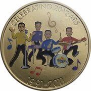 1 Dollar - Elizabeth II 4th Portrait - Wiggles - The Band, Australia, 2011 reverse image