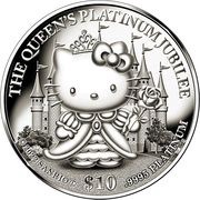 10 Dollars - Elizabeth II Hello Kitty, Cook Islands, 2022 reverse image