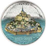 10 Dollars - Elizabeth II Posthumous; Mont-Saint-Michel, Cook Islands, 2023 reverse image