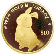 10 Dollars - Charles III Rabbit, Cook Islands, 2023 reverse image
