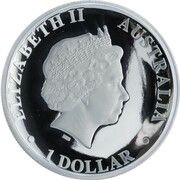 1 Dollar - Elizabeth II 4th Portrait - Kangaroo - Silver Proof - High Relief obverse image