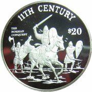 20 Dollars - Elizabeth II 11th Century, Cook Islands, 1997 reverse image