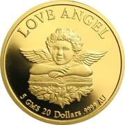 20 Dollars - Elizabeth II Love Angel, Cook Islands, 1997 reverse image