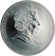 20 Dollars - Elizabeth II The Birth of Venus obverse image