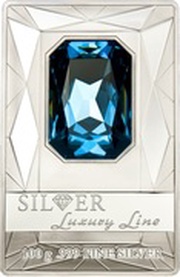 20 Dollars - Elizabeth II Blue Swarovski, Cook Islands, 2011 reverse image