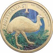 1 Dollar - Elizabeth II 4th Portrait - Wet Tropics of Queensland, Australia, 2011 reverse image