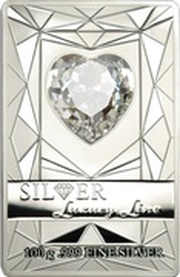 20 Dollars - Elizabeth II Crystal Heart, Cook Islands, 2014 reverse image