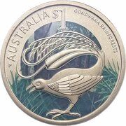 1 Dollar - Elizabeth II 4th Portrait - Gondwana Rainforests, Australia, 2011 reverse image