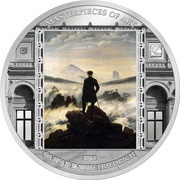 20 Dollars - Elizabeth II Wanderer above the Sea of Fog, Cook Islands, 2016 reverse image