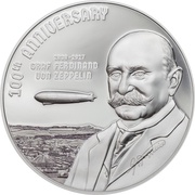 20 Dollars - Elizabeth II 100th Anniversary of Graf Zeppelin, Cook Islands, 2017 reverse image