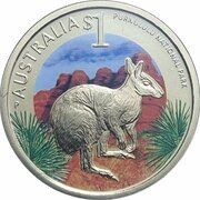 1 Dollar - Elizabeth II 4th Portrait - Purnululu National Park, Australia, 2011 reverse image