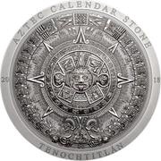20 Dollars - Elizabeth II Aztec Calendar, Cook Islands, 2018 reverse image
