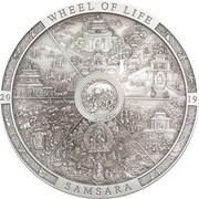 20 Dollars - Elizabeth II Wheel of Life, Cook Islands, 2019 reverse image