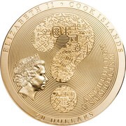 20 Dollars - Elizabeth II Wheel of Life; gilded obverse image