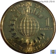 1 Dollar - Elizabeth II 4th Portrait - Commonwealth Heads of Government Meeting reverse image