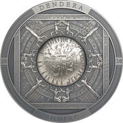 20 Dollars - Elizabeth II Dendera Zodiac, Cook Islands, 2020 reverse image