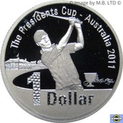1 Dollar - Elizabeth II 4th Portrait - Presidents Cup - Silver Proof reverse image