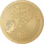 20 Dollars - Elizabeth II Bactrian Cybele Disk; gilded obverse image