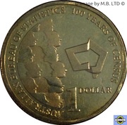 1 Dollar - Elizabeth II 4th Portrait - 100 Years of Census, Australia, 2011 reverse image