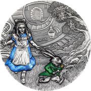 20 Dollars - Charles III Alice in Wonderland, Cook Islands, 2023 reverse image