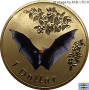 1 Dollar - Elizabeth II 4th Portrait - Air Series - Flying Fox, Australia, 2011 reverse image