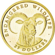 25 Dollars - Elizabeth II Longhorn, Cook Islands, 1990 reverse image