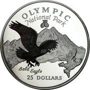 25 Dollars - Elizabeth II Olympic National Park, Cook Islands, 1996 reverse image