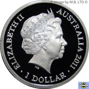 1 Dollar - Elizabeth II 4th Portrait - Year of the Rabbit - Silver Proof obverse image