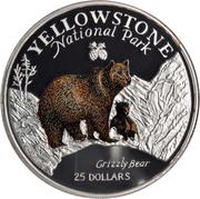 25 Dollars - Elizabeth II Yellowstone, Cook Islands, 1996 reverse image
